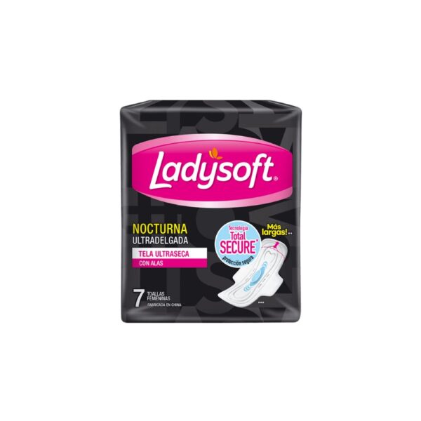 Toalla Femenina Nocturna UD Tela Seca 7 Unidades Ladysoft